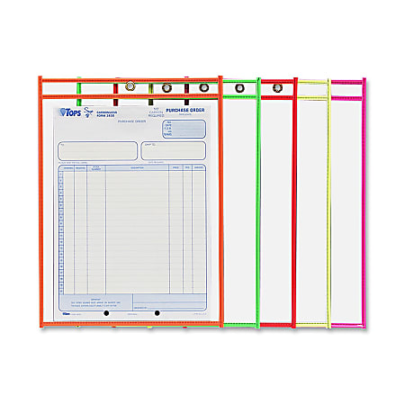 C Line Stitched Shop Ticket Holders With Black Backing 9 X 12 Box Of 25