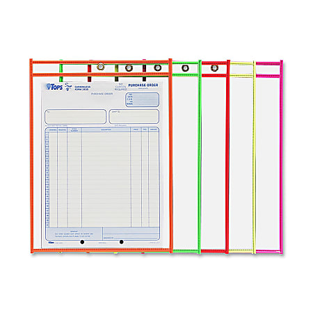 C Line Stitched Vinyl Shop Ticket Holders 9 x 12 Clear Box Of 25 - Office  Depot