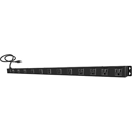 QVS Surge Protector Wallmount PowerBar - 12 x AC Power - 1875 VA - 150 J - 125 V AC Input - 12 x AC Power - 1875 VA - 150 J - 125 V AC Input