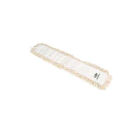 Globe Commercial Products Dust Mop Refill, 24" x 5”, Tie-On Style, White