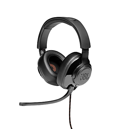 JBL Quantum 200 Wired Over-Ear Gaming Headset, Black