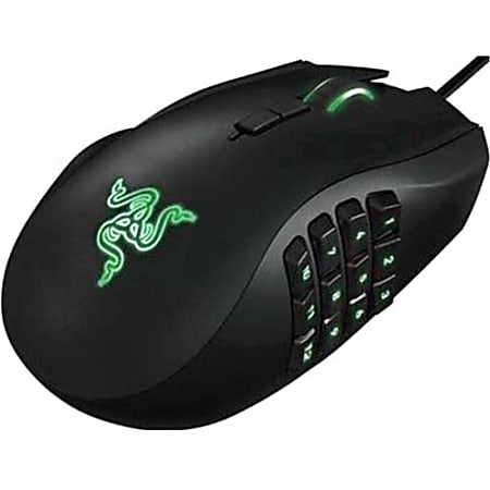 Razer Naga 2014 Mouse - Laser - Cable - Black - USB - 8200 dpi - Scroll Wheel - 19 Button(s) - 19 Programmable Button(s) - Left-handed Only