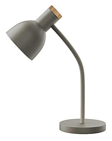 Realspace™ LED Desk Lamp, Adjustable, 18"H, Gray