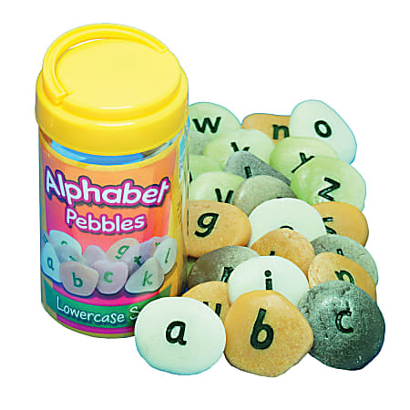 Yellow Door Lowercase Alphabet Pebbles, Set Of 26 Pebbles