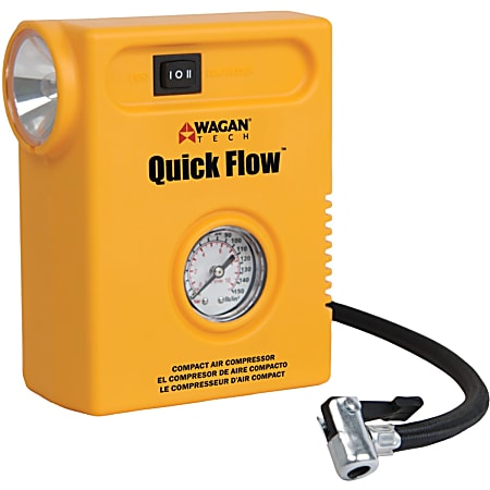 WAGAN Quick Flow Outdoor Air Compressor, 5-15/16”H x 4-1/2”W x 2-13/16”D, Yellow