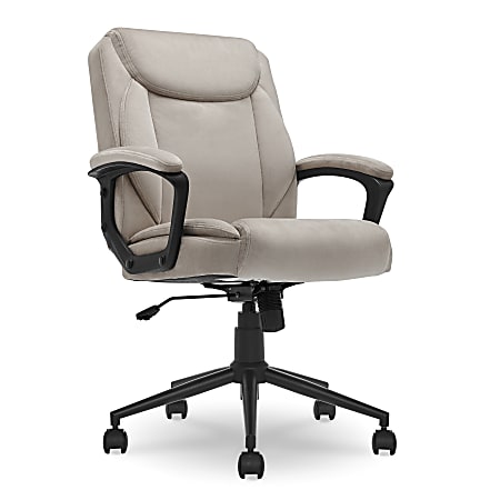 Click365 Transform 1.0 Mid-Back Fabric Manager's Chair, Beige