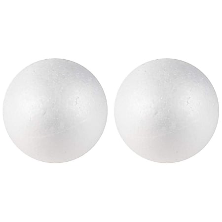 Craft Foam Balls 2 Pack Large Smooth Round Polystyrene Foam Balls