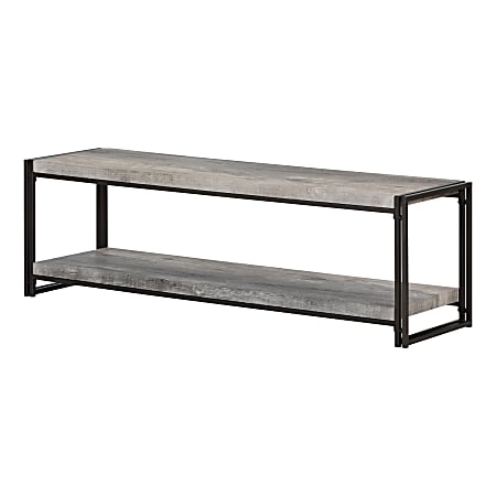 South Shore Gimetri TV Stand, 17-3/4"H x 59"W x 15-3/4"D, Soft Gray