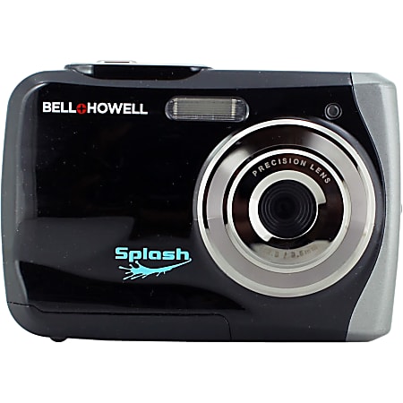 Bell+Howell Splash WP7 12 Megapixel Compact Camera - Black - 2.4" LCD - 8x Digital Zoom - 4032 x 3024 Image - 640 x 480 Video