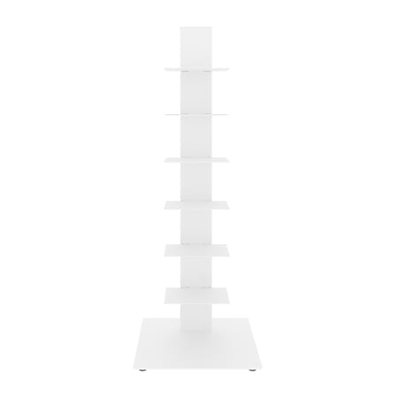 Eurostyle Sapiens 6-Shelf Bookcase, 38"H x 14&rdquo;W x 14&rdquo;D, White