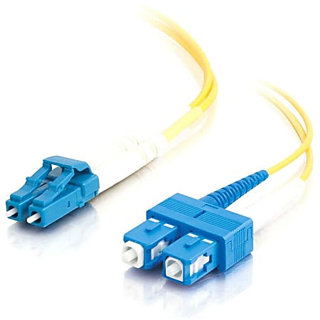C2G 1m LC-SC 9/125 Duplex Single Mode OS2 Fiber Cable - LSZH - Yellow - 3ft - Patch cable - LC single-mode (M) to SC single-mode (M) - 1 m - fiber optic - duplex - 9 / 125 micron - OS2 - yellow