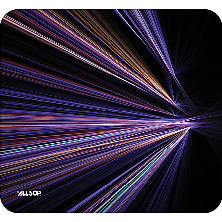 Allsop NatureSmart Image Mousepad - Tech Purple Stripes - (30600) - Tech Purple Stripes - 0.10" x 8.50" Dimension - Natural Rubber, Latex - Anti-skid