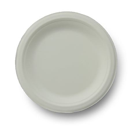 StalkMarket Compostable Round Plates, 6", White, Pack Of 1,000 Plates