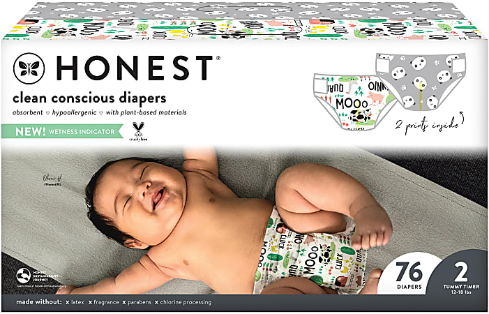 The Honest Company Clean Conscious Diapers Size 2 PandaBarnyard 76