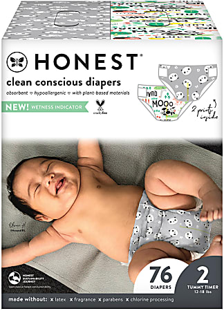 The Honest Company Clean Conscious Diapers Size 2 PandaBarnyard 76