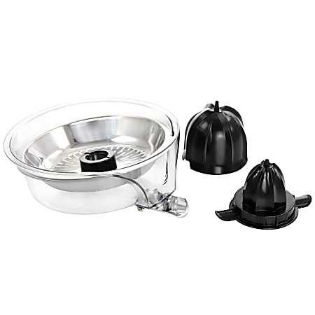 MegaChef Stainless Steel Electric Citrus Juicer 11 58 H x 7 12 W x 12 D Black Office Depot