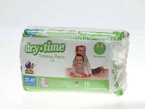 DryTime Disposable Training Pants, Large, 32 - 40 Lb, White, 15 ...