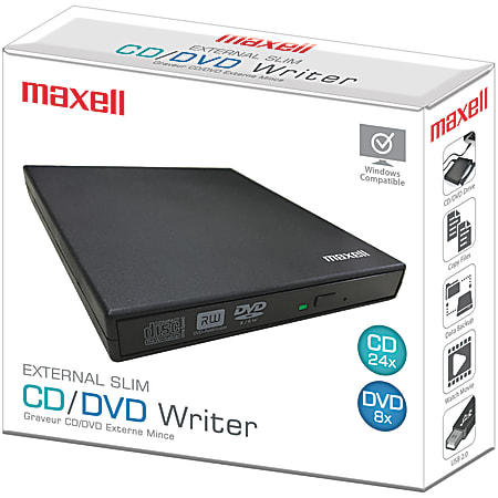 Maxell CDDVD External USB 2.0 ReaderWriter - Office Depot