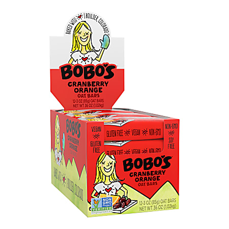 BOBO's Cranberry Orange Oat Bars - 12-3 oz