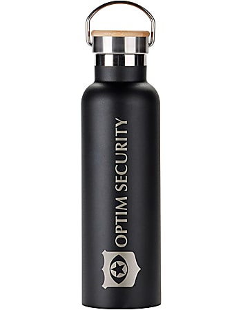 Custom Engraved Spirit Powder Coated Double Wall Insulated Stainless Vacuum Tumbler/Water Bottle, 20 Oz.