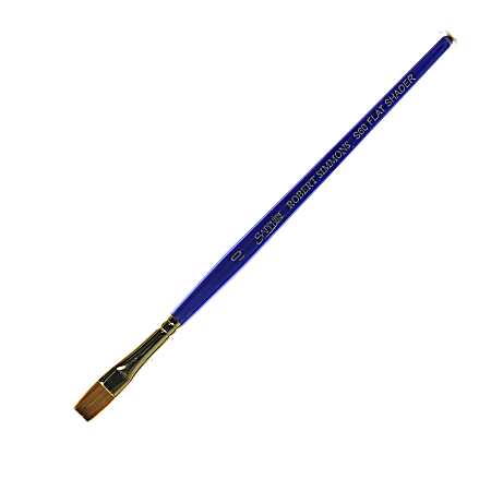 Robert Simmons S60 Sapphire Series Short-Handle Paint Brush, Size 10, Shader Bristle, Sable, Blue