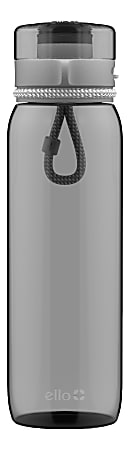 Ello Twister Water Bottle, 28 Oz, Gray