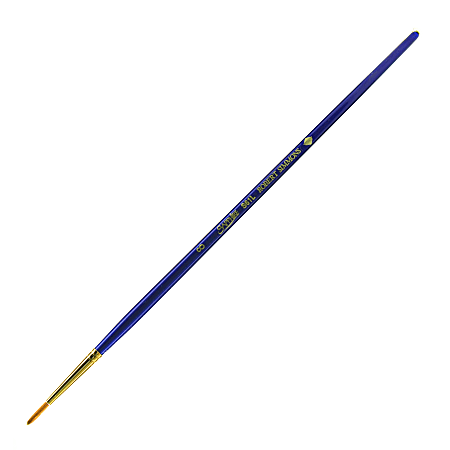 Robert Simmons Sapphire Series Long-Handle Paint Brushes, Size 8, Sable Hair, Synthetic, Blue