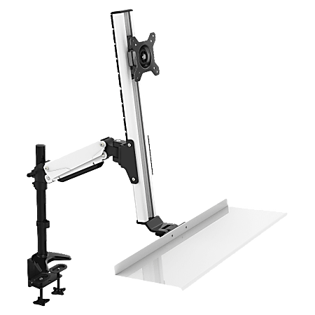 Lorell® Sit-To-Stand Flex Desk, Black/Silver