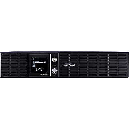 CyberPower OR1000PFCRT2U PFC Sinewave UPS Systems - 1000VA/700W, 120 VAC, NEMA 5-15P, 2U, Rack/Tower, Sine Wave, 8 Outlets, LCD- OR1000PFCRT2U