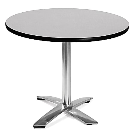 OFM Multipurpose Folding Table, 29 1/2"H x 36"W x 36"D, Gray