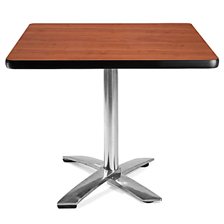 OFM Multipurpose Folding Table, Square, 36"W x 36"D, Cherry