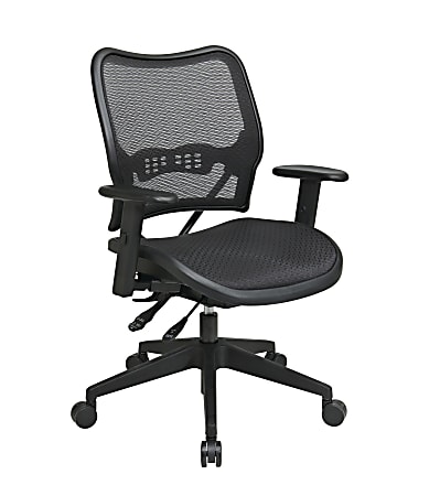 Office Star™ Deluxe AirGrid Ergonomic Mesh Mid-Back Manager's Chair, Black