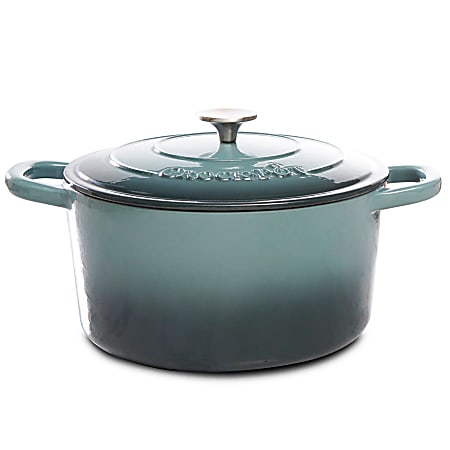 Crock Pot Artisan 2 Piece Enameled Cast Iron Dutch Oven 5 Quarts Lavender -  Office Depot