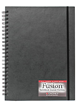 Cachet Fusion Sketch Journal Folio, 9" x 12", Black