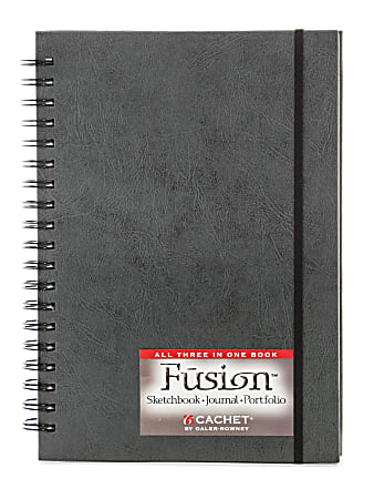 Cachet Fusion Sketch Journal Folio, 7" x 10", Black
