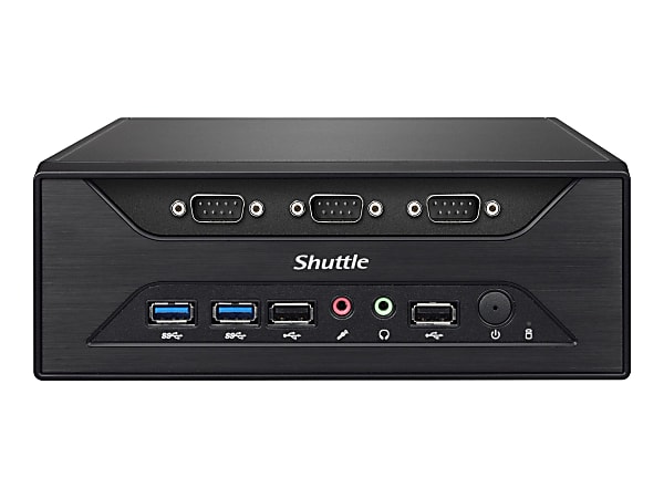 Shuttle XPC slim XC60J - Barebone - Slim-PC - 1 x Celeron J3355 / 2 GHz - RAM 0 GB - HD Graphics 500 - GigE - black