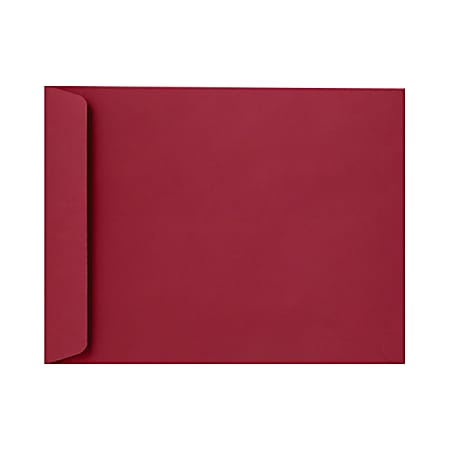 LUX Open-End 9" x 12" Envelopes, Peel & Press Closure, Garnet Red, Pack Of 1,000