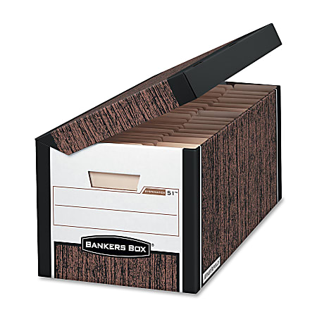 Bankers Box® Systematic™ Storage Boxes, Letter Size, 10 3/8" x 13" x 25 1/2", Woodgrain, Case Of 12