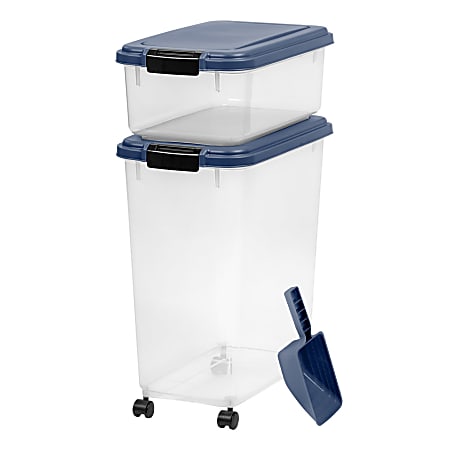 Iris Airtight Container, 60 Qt, Blue
