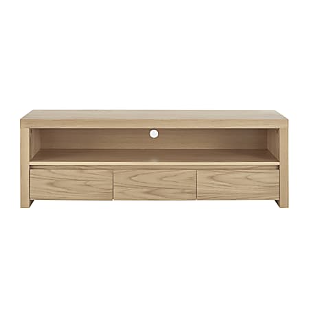 Eurostyle Bryant Media Stand, 19-1/2"H x 59"W x 15-1/2"D, Oak
