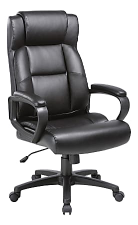 Lorell® SOHO Ergonomic Bonded Leather High-Back Executive Chair,