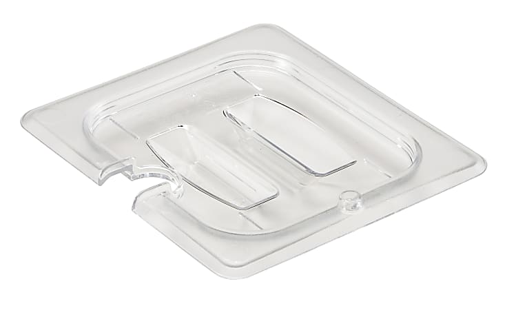 Cambro Camwear 1/6 Notched Food Pan Lids With Handles, Clear, Set Of 6 Lids