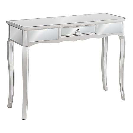 Monarch Specialties Tori Console Table, 30"H x 42"W x 15"D, Silver
