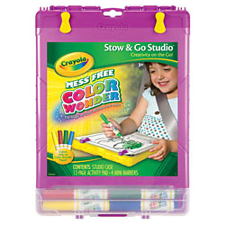 Crayola Color Wonder Stow Go Studio Coloring Kit Assorted Colors - Office  Depot