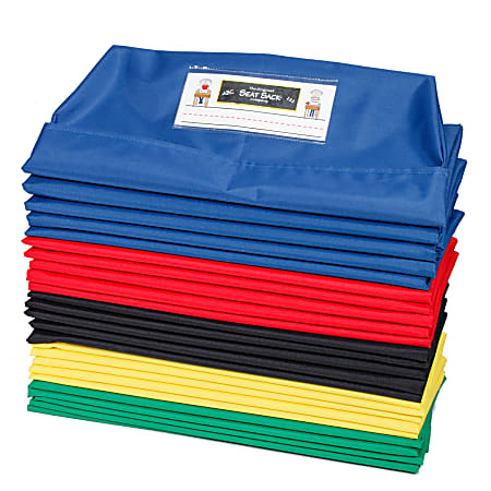 Victor Seat Sack® Chair Cover Classroom Pack, 10" x 17", Assorted Colors, Pack Of 25 Pockets