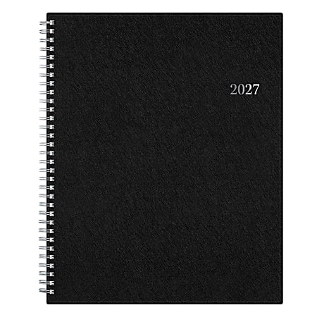 2027 Passages Solid Black Weekly/Monthly Planner 8.5x11