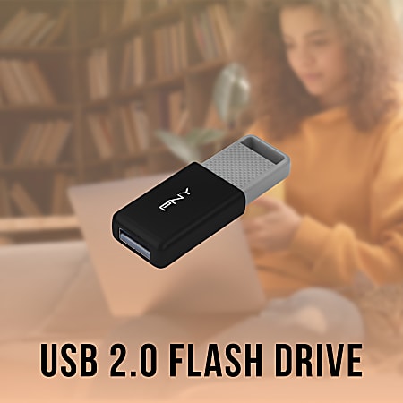PNY USB 2.0 Flash Drives 16GB Black Pack Of 10 Drives - Office Depot