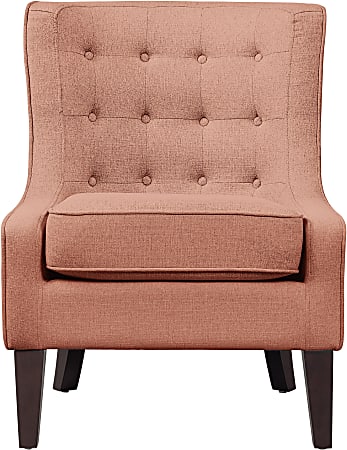 Lifestyle Solutions Lina Accent Guest Chair, Blush/Java