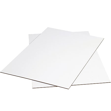 Partners Brand Corrugated Sheets, 42" x 42", White, Pack Of 5