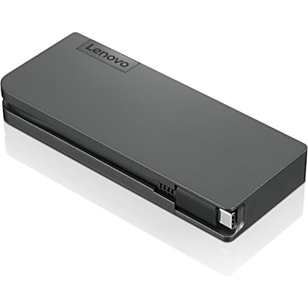Lenovo Powered USB-C Travel Hub - for Notebook - USB Type C - 3 x USB Ports - 1 x USB 2.0 - USB Type-C - Network (RJ-45) - HDMI - VGA - Wired